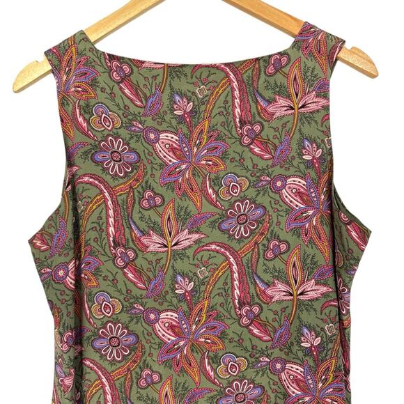 Vintage Casual Corner Annex Dress 100% Silk Floral Paisley Sheath Boho Size 12 - Picture 6 of 13